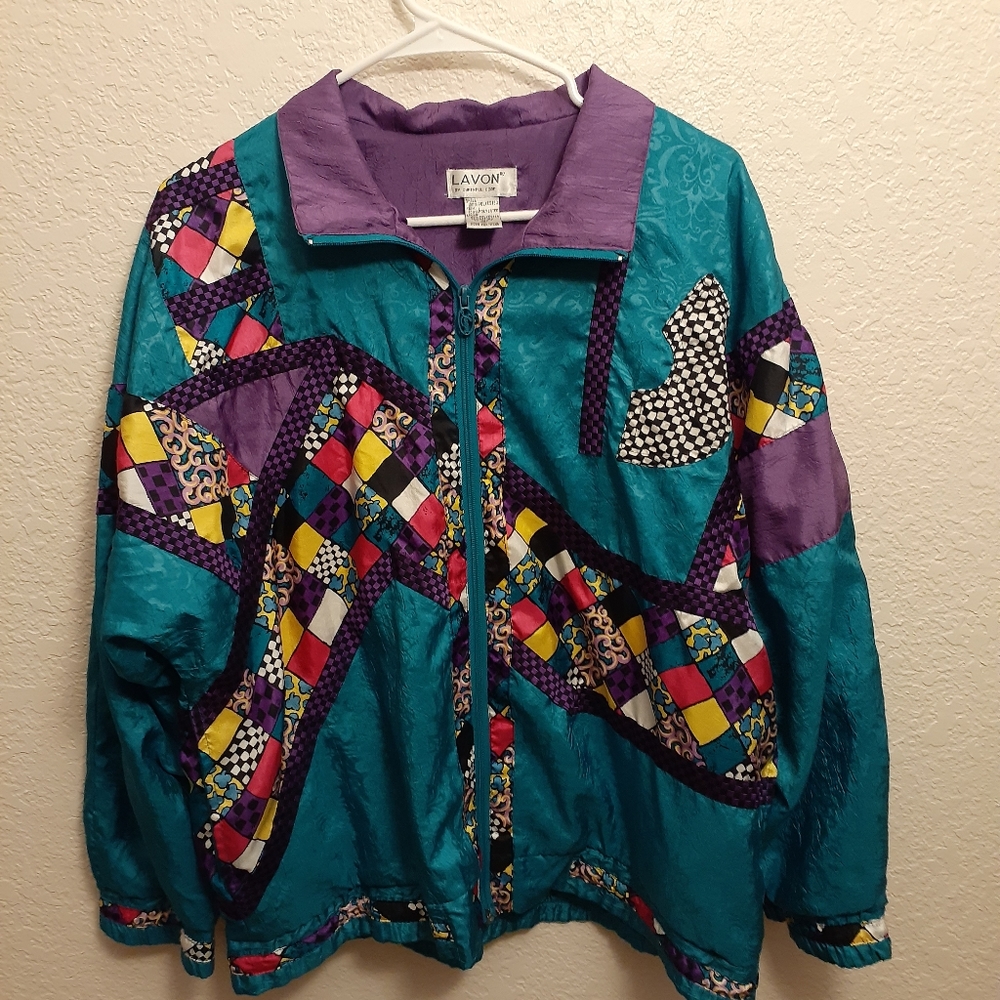 Lavon by Cheerful Corp Retro Windbreaker Jacket